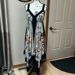 Dress Barn Handkerchief Hem Midi Dress